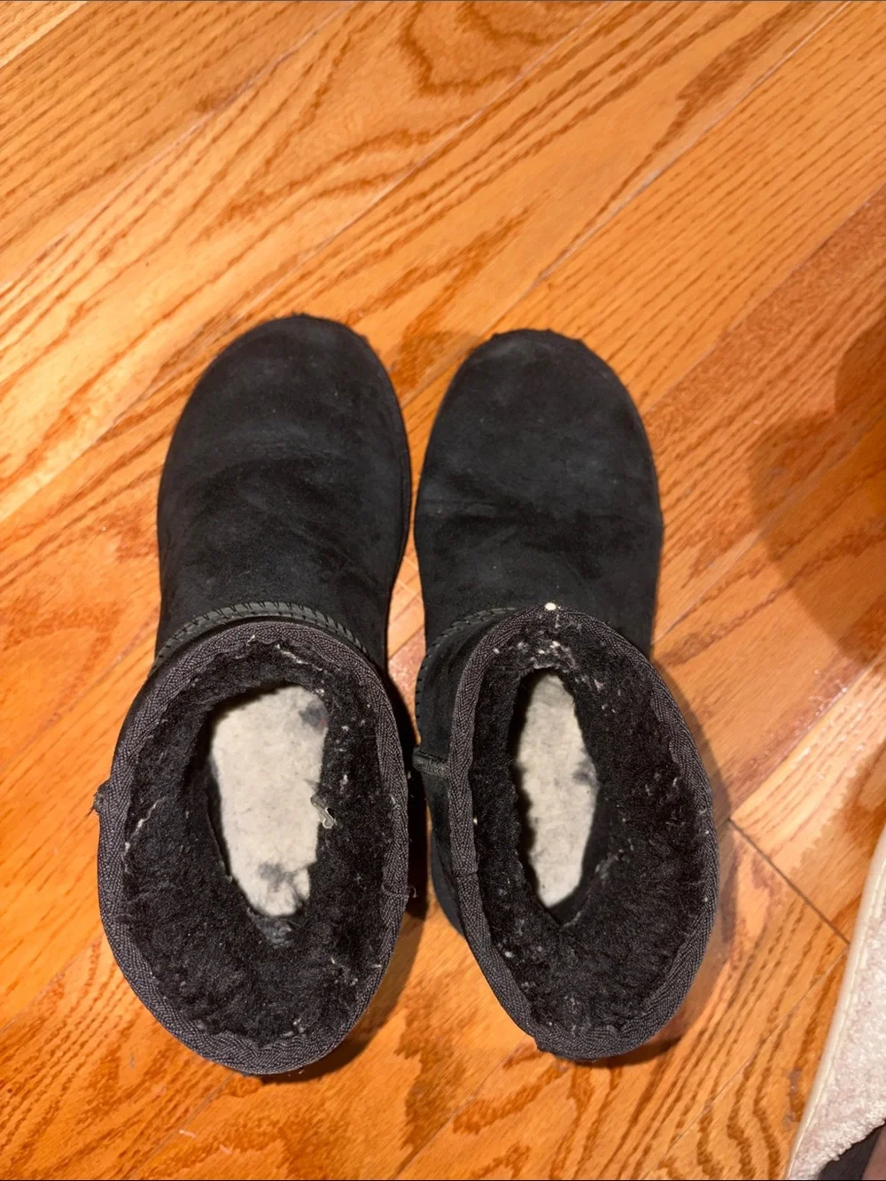UGG Black Short Suede Winter Boots